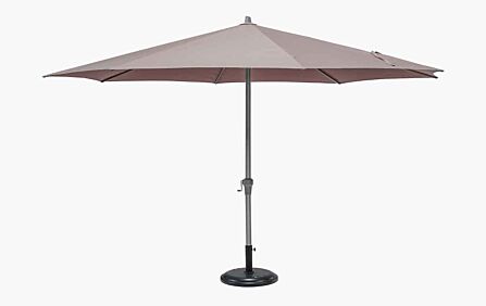 Platinum Riva 3.5m Round Parasol with 25kg Base - Taupe-18-120-TA / 18-205-25 1