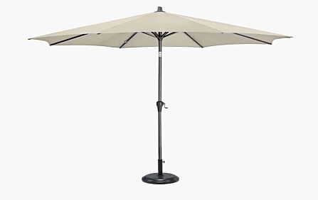 Platinum 3m Riva Round Parasol with 25kg Base - Champagne -18-119-CH / 18-205-25 1