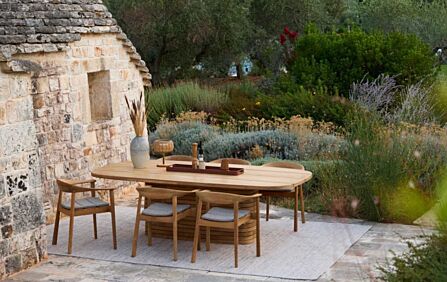 Cane-Line 6 Seat Oval Outdoor Mellow Dining Set - Teak-50301T-P240X130SET54090T-54090YN153 1