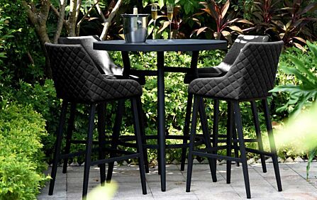 Maze Regal Charcoal 4 Seat Round Bar Set -Maze Regal 4 Seat Round Bar Set - Charcoal 1