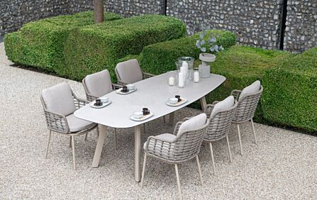 4 Seasons Outdoor Puglia 6 Seat Oval Garden Dining Set-91627/91533 1