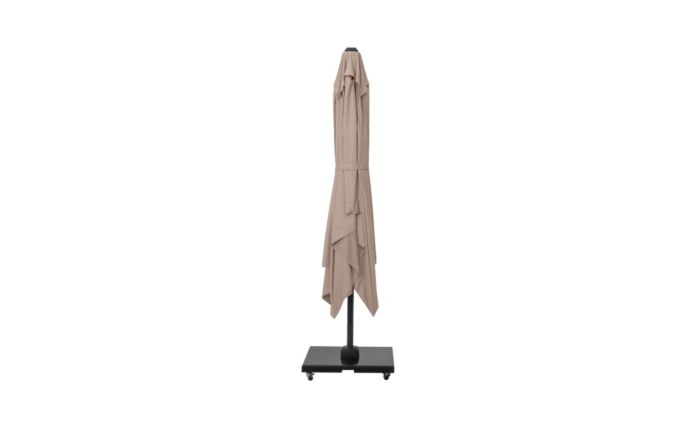 Platinum Challenger T2 3.5 x 2.6m Rectangular Taupe Parasol With 90kg Wheeled Base-18-304-TA & 18-125