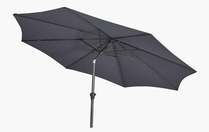 Platinum Riva 3m Round Anthracite Parasol with 25kg Concrete Base-18-119-GY // 18-205-25 1