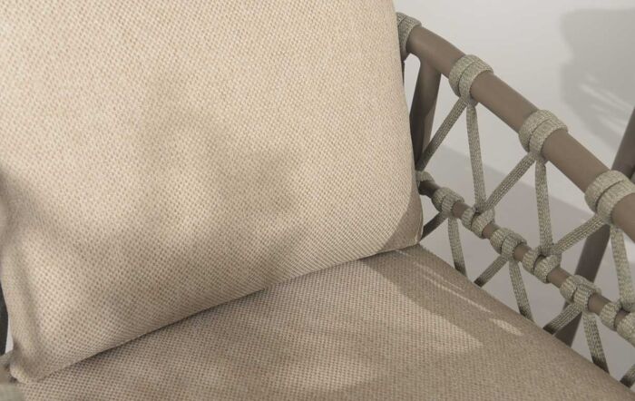 4 Seasons Outdoor Piacenza 4 Seat Rope Round Garden Dining Set - Latte-91865/91833