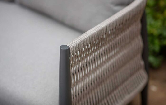 Bramblecrest Mauritius Corner Garden Sofa Set with Ceramic Adjustable Table - Grey-X22AMAMCDT1