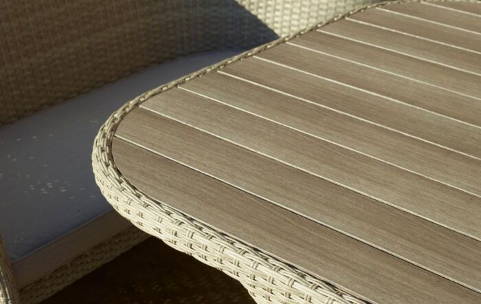 Bramblecrest Tetbury 8 Seat Balcony Set with Tree-Free Top, Parasol and Base - Nutmeg-X20QS4KN1NW