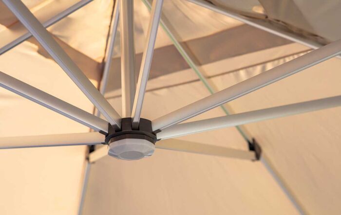 Bramblecrest Worcester Sand 4m x 3m Rectangle Cantilever LED Parasol with Cover -SPSLP15