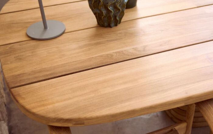 Cane-Line 6 Seat Oval Outdoor Mellow Dining Set - Teak-50301T-P240X130SET54090T-54090YN153