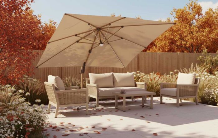 JB Furniture Exclusive Conrad Two Seat Outdoor Aluminium Sofa Set - Latte-CW-AS083