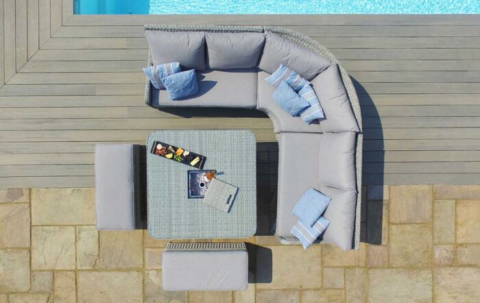 Maze Oxford Royal Adjustable Garden Dining Sofa Set-OXF-207542