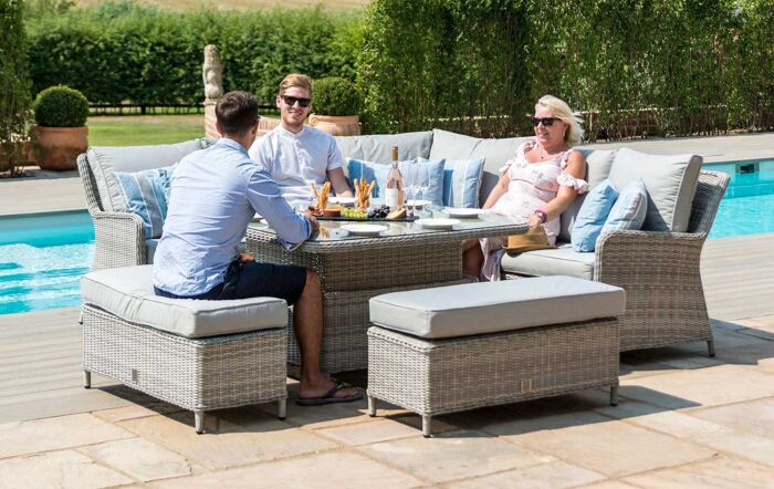 Maze Oxford Royal Adjustable Garden Dining Sofa Set-OXF-207542