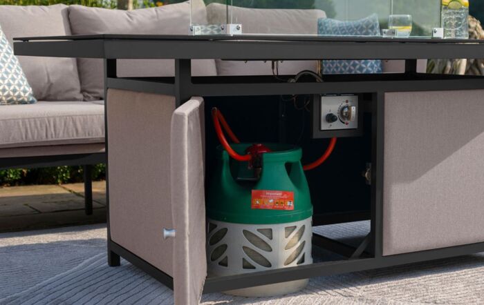 Maze Pulse Oatmeal 3 Seat Sofa Set With Firepit Table-FB-PUL-3SD-FPT-OT 1