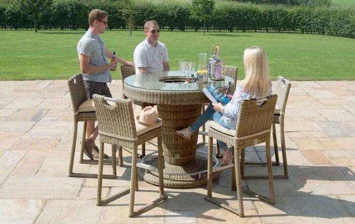 Maze Winchester 6 Seat Outdoor Bar Set with Ice Bucket-WIN-265514 1