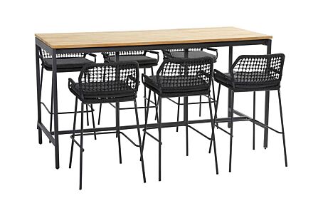 4 Seasons Outdoor Barista Six Seat Garden Bar Set