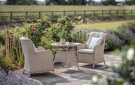 Bramblecrest Chedworth Sandstone Rattan Bistro Set 