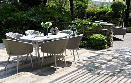 Maze Ambition Lead Chine 6 Seat Oval Dining Set 