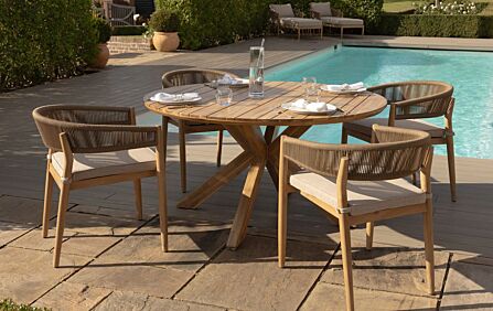 Maze Porto 4 Seat Round Outdoor Garden Dining Set