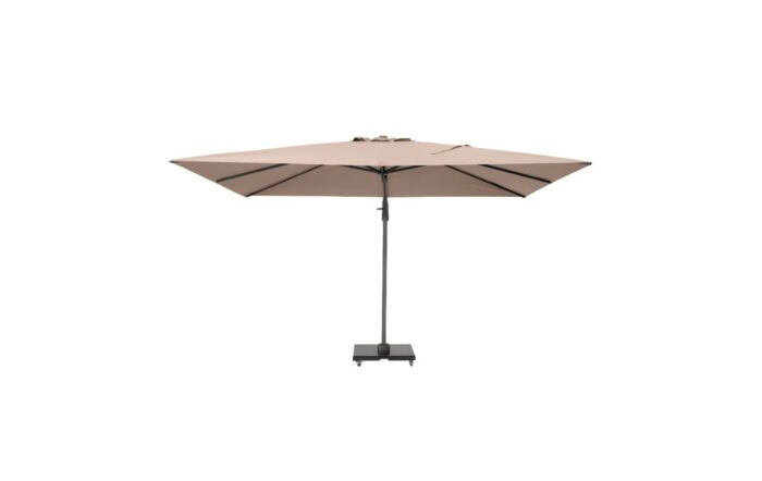 Platinum Challenger T2 3.5 x 2.6m Rectangular Taupe Parasol With 90kg Wheeled Base