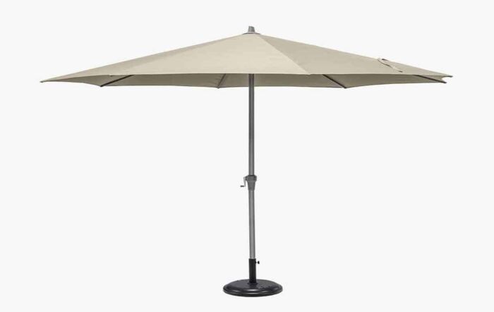Platinum Riva 3.5m Round Parasol with Base - Champagne 