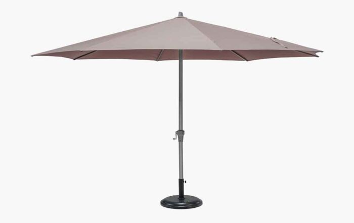 Platinum Riva 3.5m Round Parasol with 25kg Base - Taupe