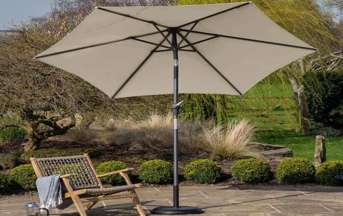 Platinum Riva 3m Round Champagne Parasol