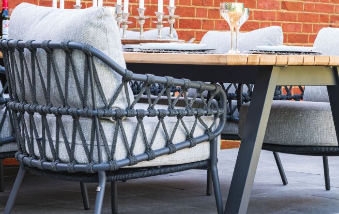 4 Seasons Outdoor Calpi 6 Seat Rectangular Teak Garden Dining Set