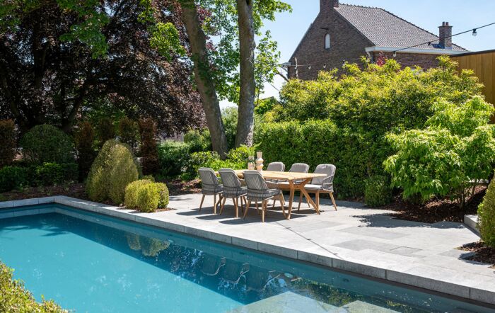 4 Seasons Outdoor Ancora Six Seat Teak Outdoor Dining Set