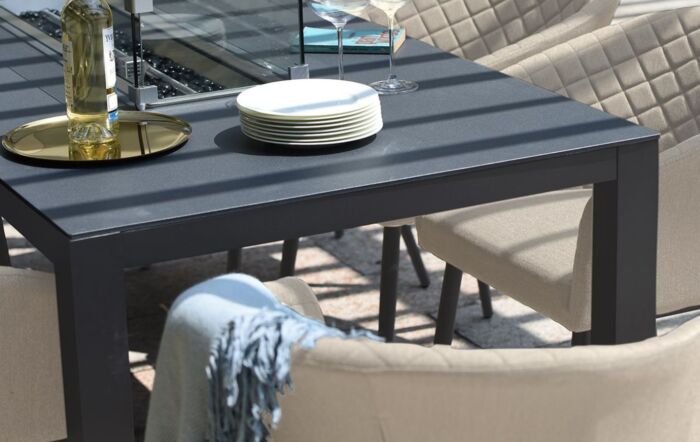 Maze Ambition Rectangular 8 Seat Fire Pit Dining Set