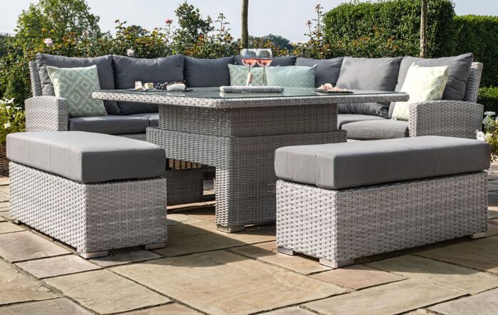 Maze Ascot Deluxe Corner Dining with Rising Table & Ice Bucket