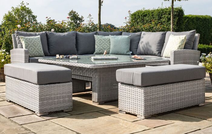 Maze Ascot Deluxe Corner Dining with Rising Table & Ice Bucket