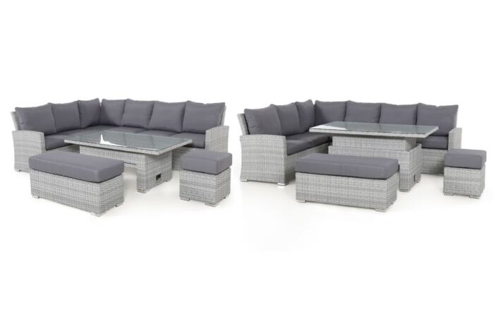 Maze Ascot Rattan Garden Adjustable Corner Dining Set