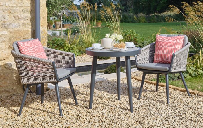 Bramblecrest Mauritius Eco Cobble Round Garden Bistro Set