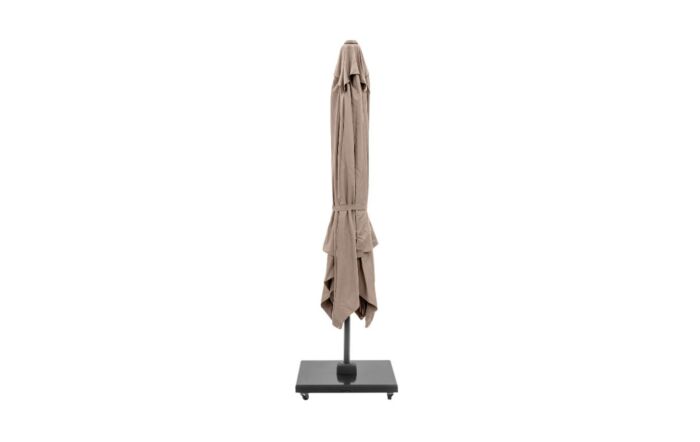 Platinum Challenger T2 3mt Square Taupe Free Arm Parasol & 90kg Wheeled Base