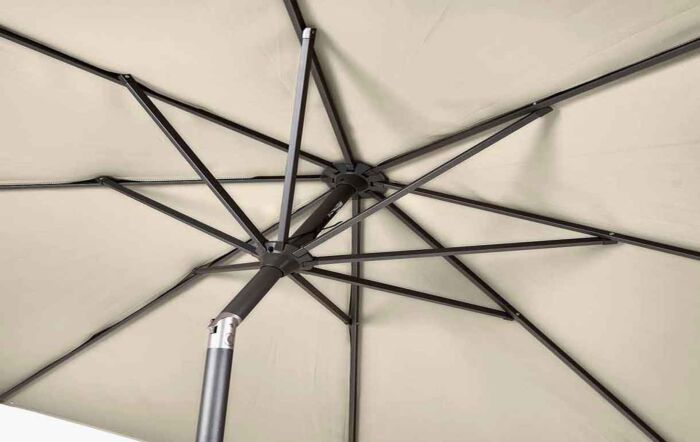 Platinum 3m Riva Round Parasol with 25kg Base - Champagne 