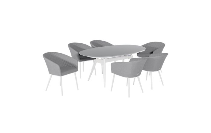 Maze Ambition Lead Chine 6 Seat Oval Dining Set 