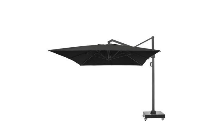 Pacific Lifestyle Icon T1 4 X 3 Rectangular Faded Black Parasol & 150 kg Wheeled Base