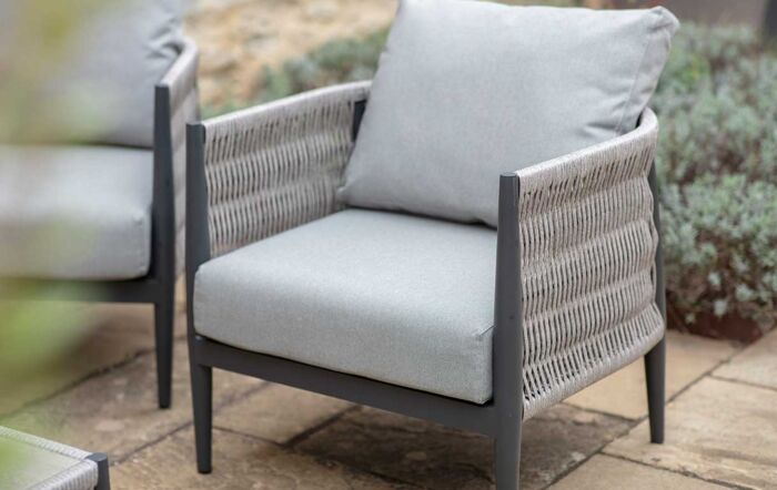 Bramblecrest Mauritius Grey Two Seater Garden Sofa Set