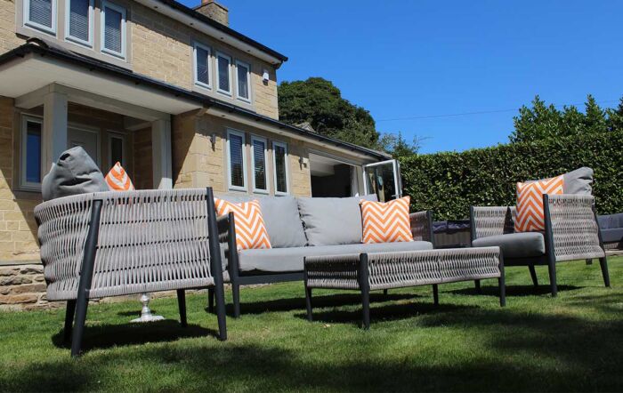 Bramblecrest Mauritius Grey Two Seater Garden Sofa Set