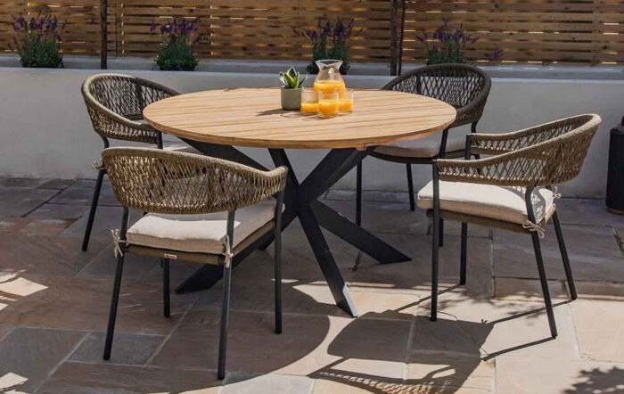 Maze Bali Rope Olive Green Four Seat Dining Set 