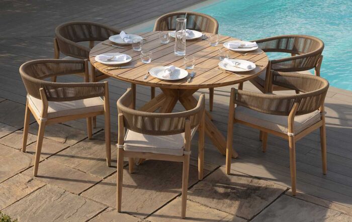 Maze Porto 6 Seat Outdoor Round Dining Set
