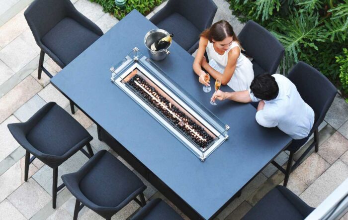 Maze Regal Charcoal 8 Seat Fire Pit Bar Set 