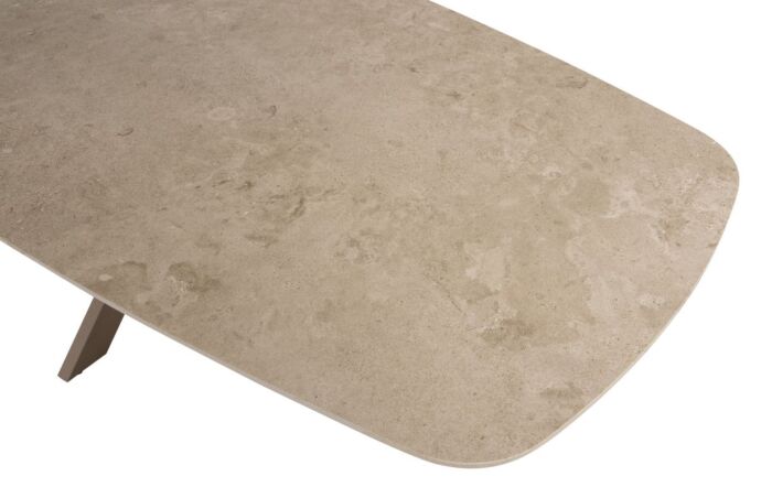 4 Seasons Outdoor Puccini 6 Seat Outdoor Dining Set With Prado Ellipse Ceramic Top Table