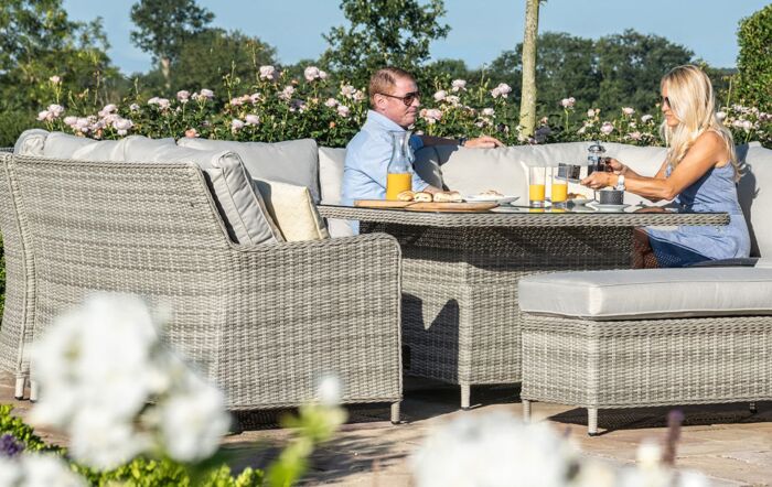 Maze Oxford Royal U Shaped Sofa Set with Rising Table