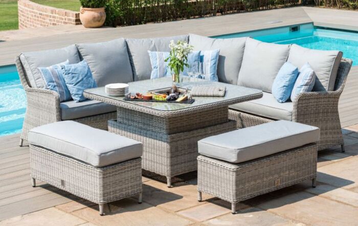 Maze Oxford Royal Adjustable Garden Dining Sofa Set