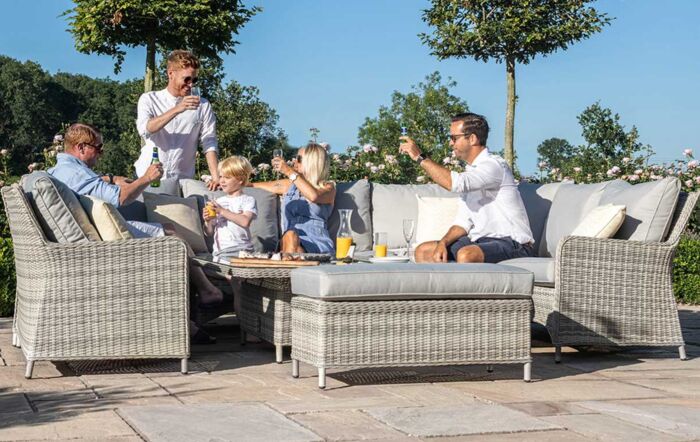 Maze Oxford Royal U Shaped Sofa Set with Rising Table