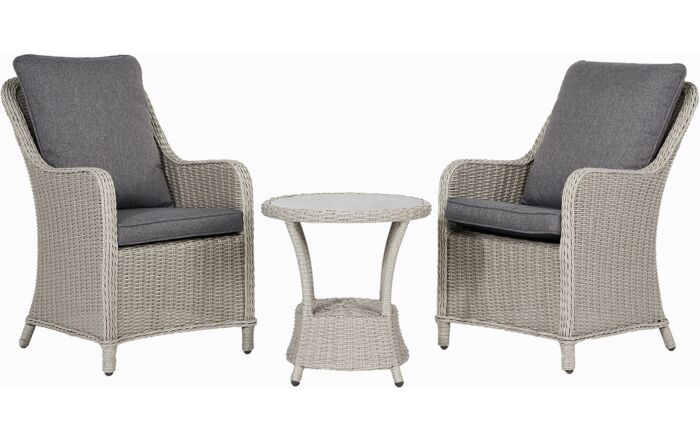 Pacific Lifestyle Ceramic Top Stone Grey Antigua Bistro Set 