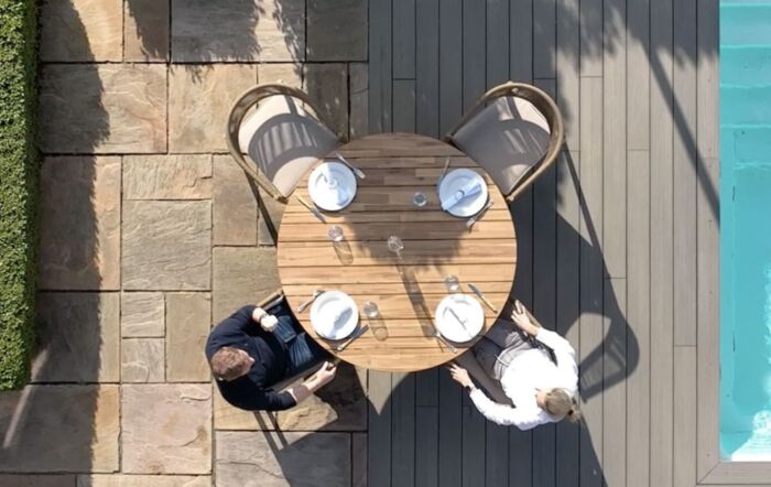 Maze Porto 4 Seat Round Outdoor Garden Dining Set