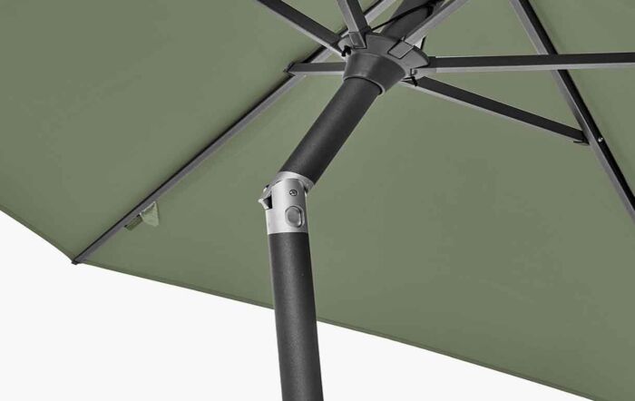 Platinum Riva 2.5m Round Parasol with 25kg base - Olive